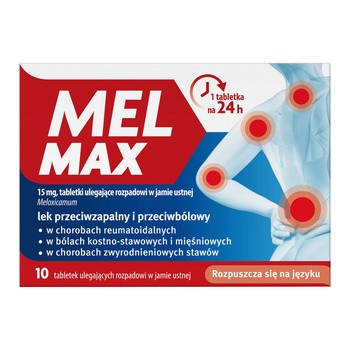 MELmax, 24h - PRZECIWBÓLOWY I PRZECIWZAPALNY, 10 tabletek/ UK APTEKA POLSKA