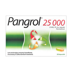 PANGROL, 25 000 j. 20 kapsułek, TRZUSTKA