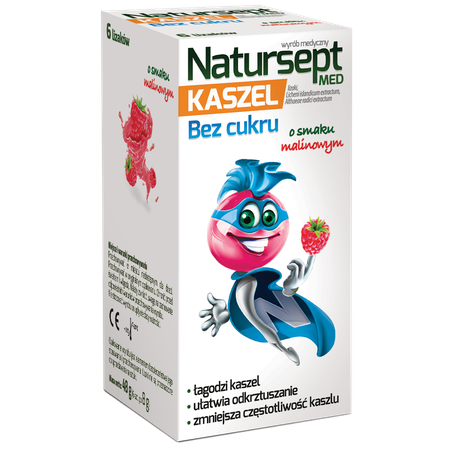 Natursept Lizaki UK apteka- Lizaki na kaszel dla dzieci 6szt. bez cukru