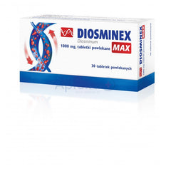 Diosminex max 60 tabletek, Diosmina 1000mg, Polskie leki w UK