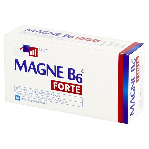 Magne B6 max , magnez b6 forte, 60 tabletek, Polska apteka w uk, Polskie leki