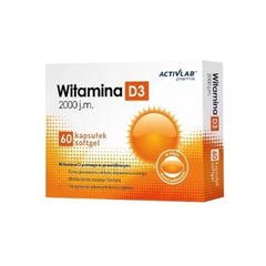 Box of ActivLab Vitamina D3 supplements 60 soft capsules