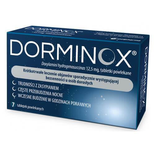 DORMINOX UK , 7 TABLETEK, NASENNE, POLSKA APTEKA W UK
