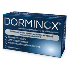 DORMINOX UK , 7 TABLETEK, NASENNE, POLSKA APTEKA W UK