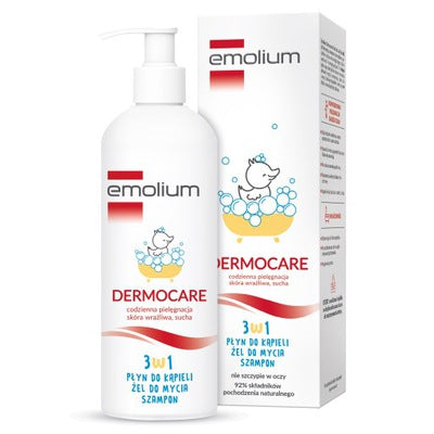 EMOLIUM DERMOCARE, 3w1 płyn do kąpieli, 400 ml / POLSKA APTEKA W UK