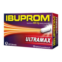 IBUPROM ULTRAMAX UK 600mg,-10 tabletek / POLSKA APTEKA W UK