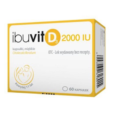 IBUVIT UK D3 2000 IU, 60 kapsułek - WITAMINA ODPORNOŚCI / POLSKA APTEKA UK