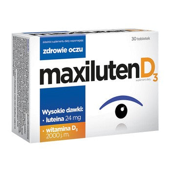 MAXILUTEN D3 2000 UK / LUTEINA , wzrok - 30 tabletek / POLSKA APTEKA W UK