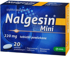 NALGESN MINI, 20 TABLETEK, NAPROXEN 220mg , POLSKA APTEKA W UK
