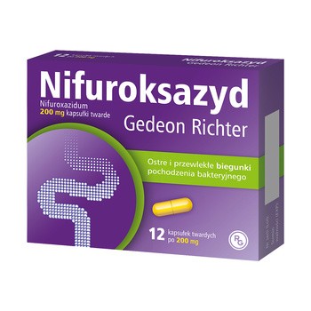 NIFUROKSAZYD UK, 200 mg, 12 kapsułek, POLSKA APTEKA W UK