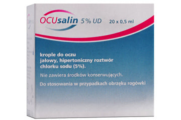 OCUSALIN 5% - krople do oczu zmniejszające obrzęk rogówki / POLSKA APTEKA W UK