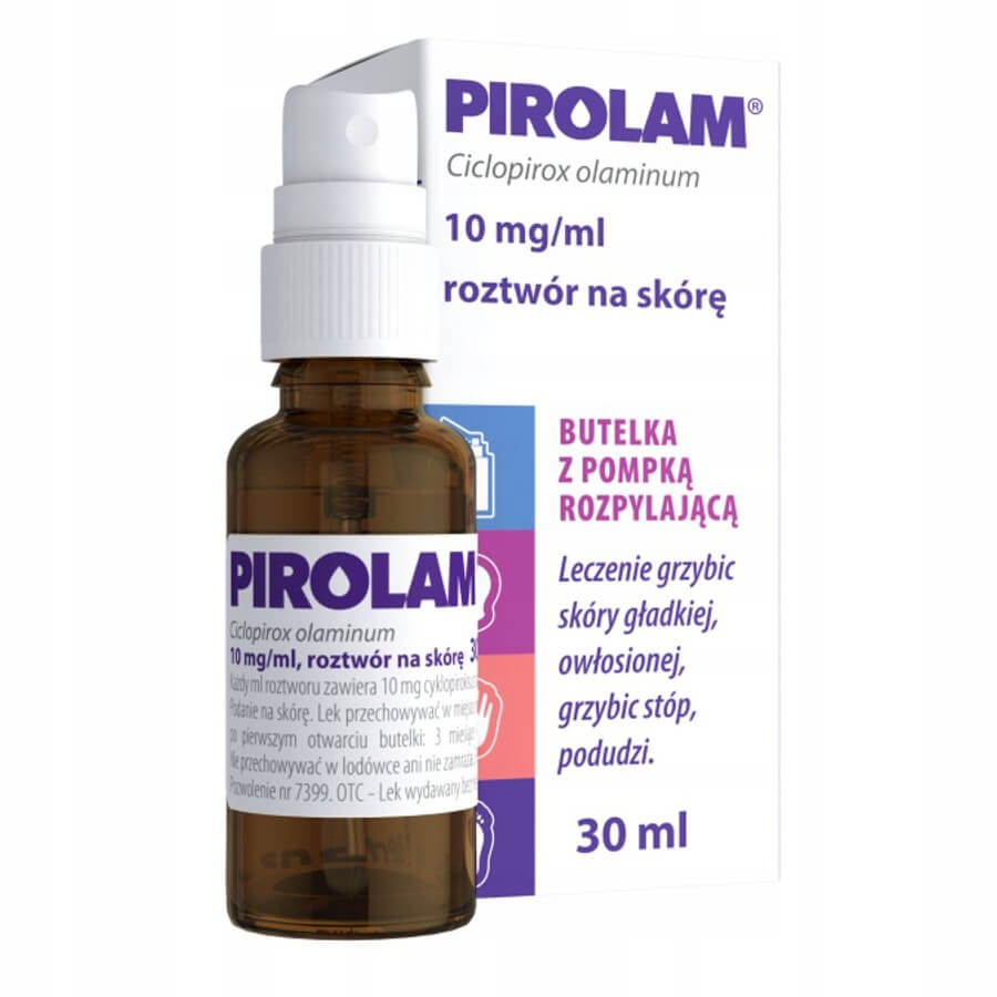 PIROLAM 1% Roztwór na grzybicę skóry, POLSKA APTEKA W UK
