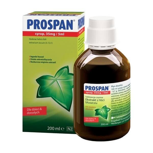 PROSPAN SYROP UK, 200 ml , KASZEL MOKRY, POLSK APTEKA W UK