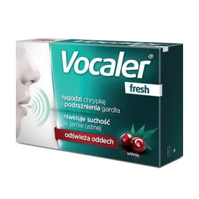 VOCALER FRESH UK , 12 pastylek - ŁAGODZI PODRAŻNIENIA GARDŁA / POLSKA APTEKA W UK