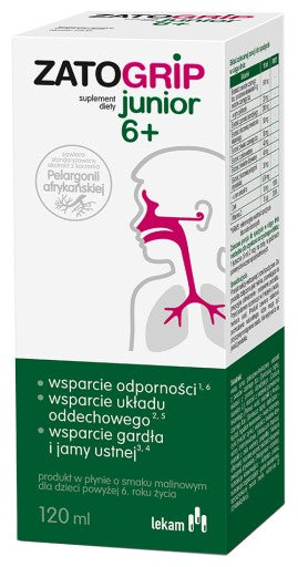 ZATOGRIP 6+ JUNIOR SYROP, POLSKA APTEKA W UK
