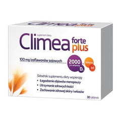 CLIMEA Forte PLUS - 30 tabletek - Łagodzi objawy Menopauzy D3 / POLSKIE LEKI W UK, APTEKA 24H