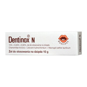DENTINOX N - ŻEL NA BOLESNE ZĄBKOWANIE U DZIECI, 10g. POLSKA APTEKA / SZYBKA WYSYŁKA