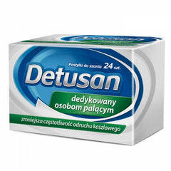 Detusa UK ,,Kaszel palacza, 24 pastylki do ssania , Polska Apteka w Anglii