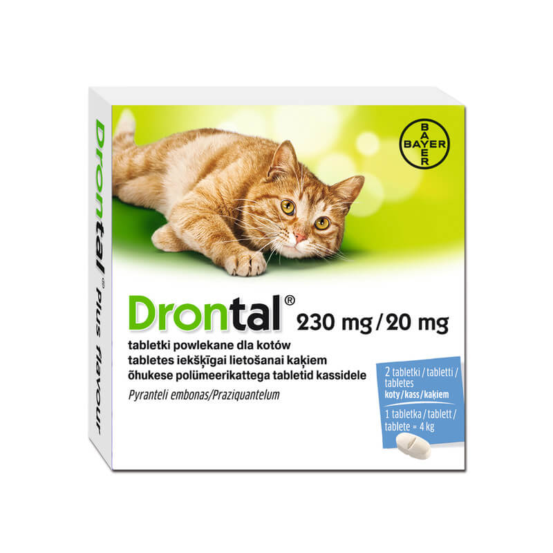 Drontal UK dla kotów - Tabletki odrobaczające dla kotów UK 2szt. POLSKI WETERYNARZ UK