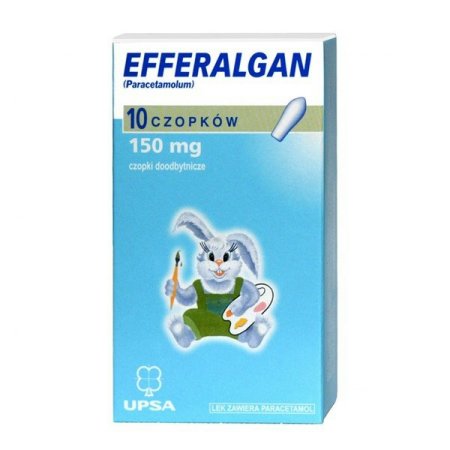 EFFERALGAN 150MG, CZOPKI Z PARACETAMOLEM DLA DZIECI. APTEKA UK