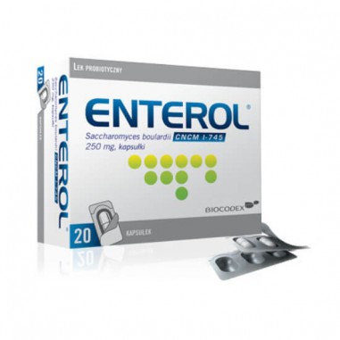 Enterol, 250 mg, kapsułki, 20 szt - Osłonka do Antybiotyku. POLSKA APTEKA W UK