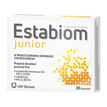 Estabiom Junior, Uk apteka,20 kapsułek - odporność dziecka, prawidłowa flora, UK apteka , UK sklep