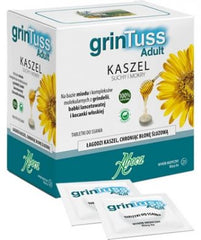 GRINTUSS ADULT TABLETKI NA KASZEL SUCHY, MOKRY, POLSKIE LEKI LONDON
