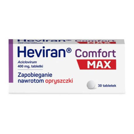 Heviran MAX Comfort - leczenie opryszczki 400mg / POLSKA APTEKA W UK / WYSYŁKA 24h