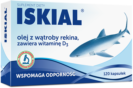 ISKIAL - Olej z wątroby rekina + D3 / ODPORNOŚĆ / 120 kaps , UK apteka sklep