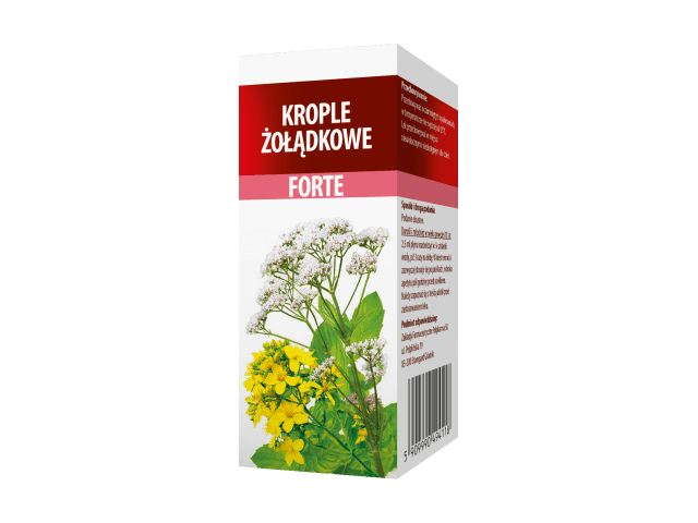 Krople Żołądkowe UK , FORTE - Płyn roślinny , ból brzucha, wzdęcia, niestrawność 39ml. POLSKIE LEKI W UK