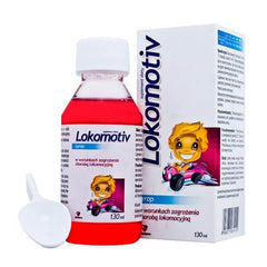LOKOMOTIV SYROP DLA DZIECI - CHOROBA LOKOMOCYJNA, 130ml / POLSKIE LEKI W UK / APTEKA