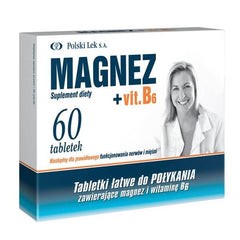Magnez + witamina b6 - 60 tabletek , POLSKIE LEKI W UK