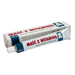 Maść z witaminą A (1500j.m) na suchą skórę 25g, / POLSKA APTEKA W UK