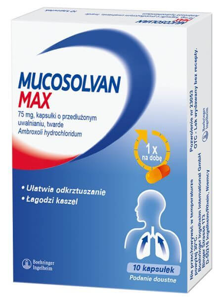 Mucosolvan Max UK , Polska apteka , Kaszel mokry tabletki