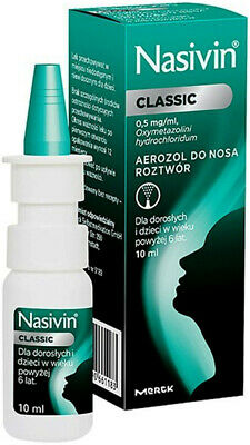 Nasivin Classic UK 0,5mg - Krople do nosa dla dorosłych i dzieci od 6 lat, UK apteka, UK sklep online
