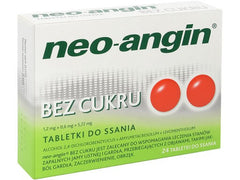 Neo Angin UK (bez cukru) UK apteka-24 tabletki na ból gardła