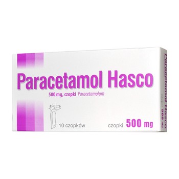 Paracetamol czopki 500mg HASCO x 10 -czopki przeciwbólowe i przeciwgorączkowe, UK apteka, UK sklep, UK shop hasco suppositories 500mg