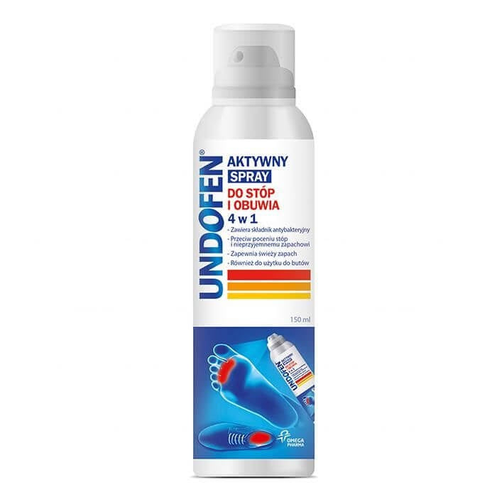 UNDOFEN AKTYWNY SPRAY 4W1 DO STÓP I OBUWIA 150ML, UK apteka , UK sklep