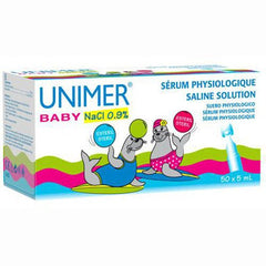 UNIMER BABY, Natrium Chloratum 0,9%, ampułki, 50x5ml - serum soli fizjologicznej dla niemowląt i dzieci , UK apteka , UK sklep