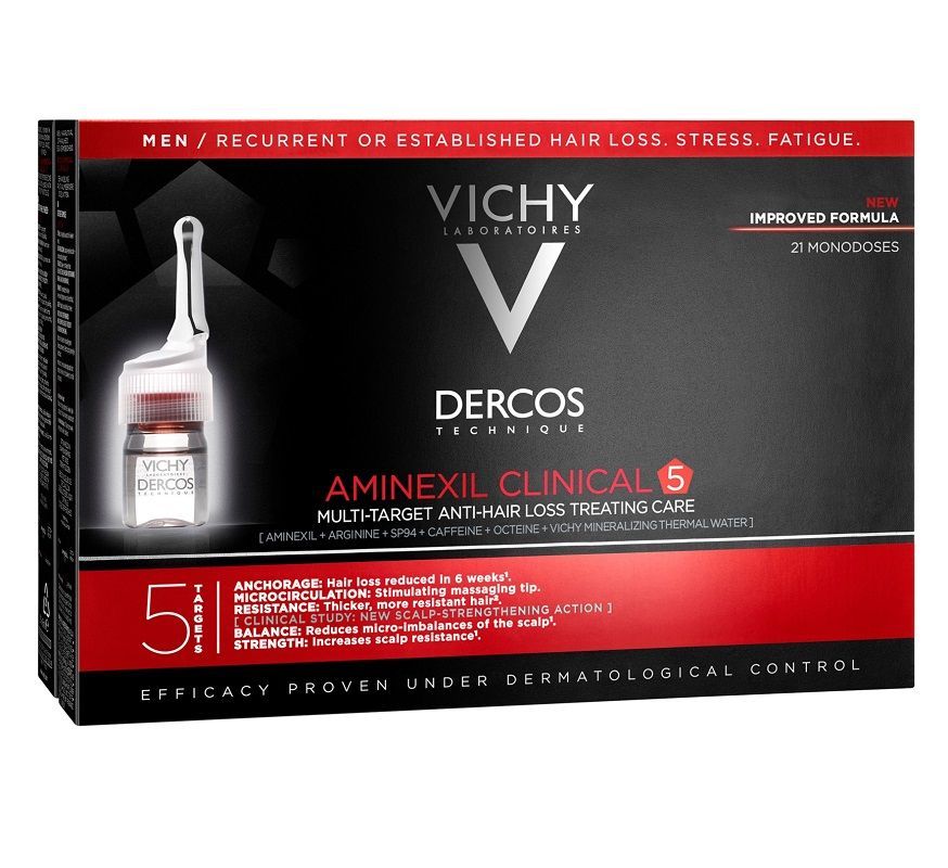 VICHY AMINEXIL CLINICAL, KURACJA NA WYPADANIE WŁOSÓW DLA MĘŻCZYZN UK