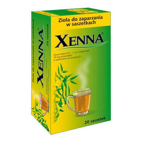 Xenna - zioła przeciw zaparciom (20 saszetek), Apteka w UK