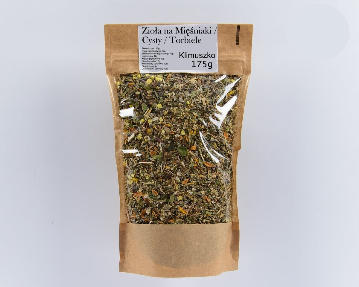 Zioła na Mięśniaki, Cysty, Torbiele 175g- wg receptury ojca Klimuszko / POLSKA APTEKA W UK
