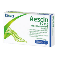 Aescin, 20 mg, alfa-escyna (Escinum), 30 tabletek