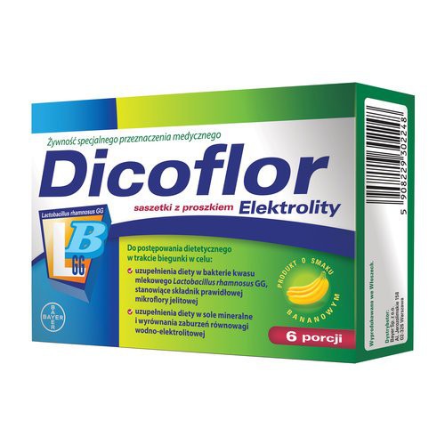 DICOFLOR ELEKTROLITY, 12 SASZETEK, POLSKA APTEKA W UK