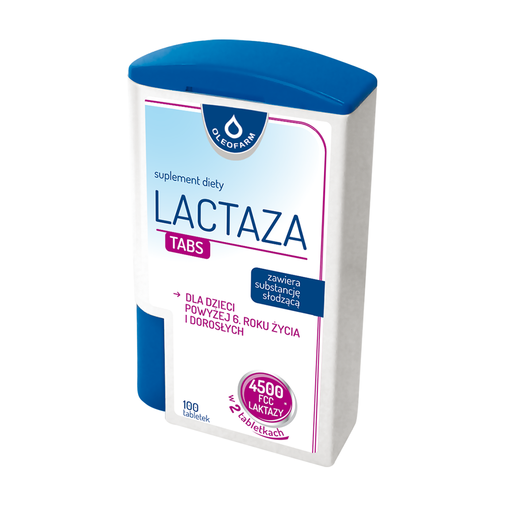 LACTAZA ENZYM Laktaza 100 tabletek rozpuszczalnych w napoju, trawienie Laktozy