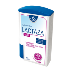 LACTAZA ENZYM Laktaza 100 tabletek rozpuszczalnych w napoju, trawienie Laktozy