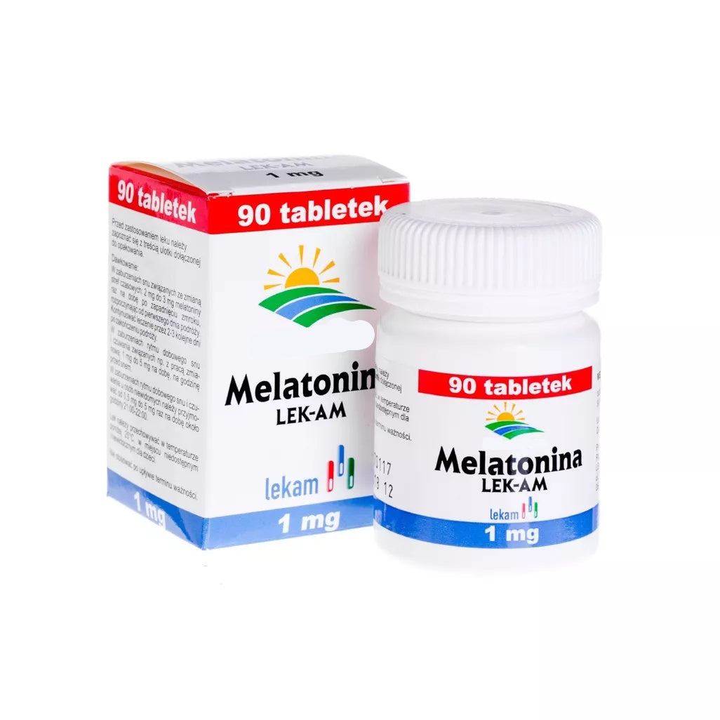 MELATONINA lekam UK 1mg 90 tabl.- pomoc w zasypianiu, UK apteka Polska