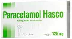 Paracetamol czopki 125mg  x 10, Dla niemowląt i dzieci