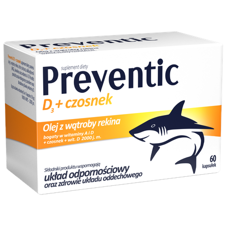 PREVENTIC UK D3 , WYSOKIEJ JAKOŚCI OLEJ Z WĄTROBY REKINA, POLSKA APTEKA W UK