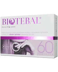 Biotebal  5 mg, 60 tabletek  na Skórę / i kondycje Włosów / POLSKA APTEKA SZKOCJA UK